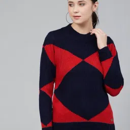 Cayman Navy & Red Colour Block Sweater-picture-11