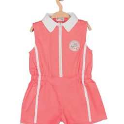 Peppermint Kids Peach Solid Playsuit-picture-42