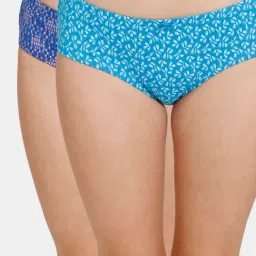 Rosaline by Zivame Blue Printed Hipster Panty (Pack Of 2)-image-28