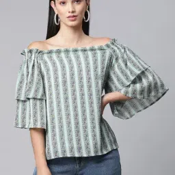 Global Republic Green Printed Top-image-57