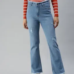 showoffff SHOWOFF Mildly Distressed Blue Relaxed Fit Denim Jeans-picture-41