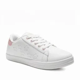 Asian Women's White Sneakers image 3