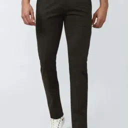 Peter England Casuals Black Super Slim Fit Trousers-picture-12