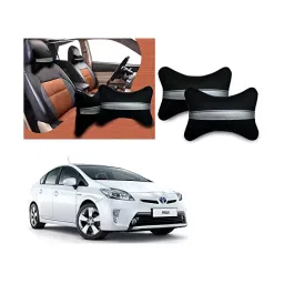 Auto Pearl Black Silver Strip Car Neck Cushion/Neck Pillow Compatible with Toyota Prius-picture-42