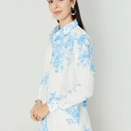 Melange by Lifestyle Blue Cotton Printed Shirt image 3