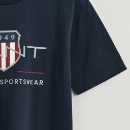 Gant Boys Blue Cotton Printed T-Shirt image 3