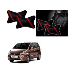 Auto Pearl Strip Red Car Neck Cushion/Neck Pillow Compatible with Maruti Suzuki Zen Estilo Type 2-image-36