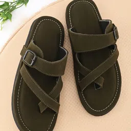 Apratim Men One Toe Flats with Buckles-picture-18