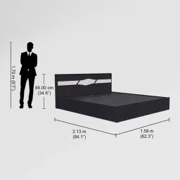 Godrej Interio Arcadia V2 Colarain Engineered Wood Queen Bed image 3