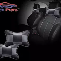 Auto Pearl Black Grey Car Neck Cushion/Neck Pillow Compatible with Tata Indica image 3