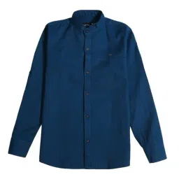 Cavio Kids Blue Solid Full Sleeves Shirt-image-84