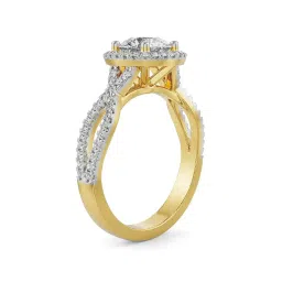 Emori 18k Yellow Gold & Diamond Round Infinity Ring image 3