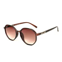 Voyage Brown Round UV Protection Sunglasses for Women-image-53