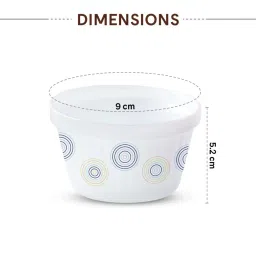 Larah by Borosil White Glass Ice Cream Bowl - Set of 6 image 3