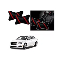 Auto Pearl Strip Red Car Neck Cushion/Neck Pillow Compatible with Chevrolet Cruze LS image 4
