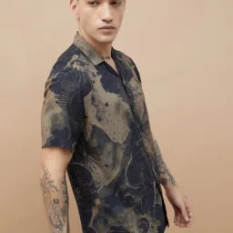 Forca By Lifestyle Brown Regular Fit Printed Shirt image 3