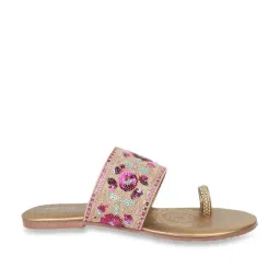 Metro Women's Antique Gold Toe Ring Sandals image 3