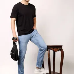 Stylox Men Regular Fit Mid-Rise Light Fade Jeans image 3