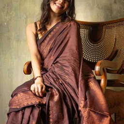 Moda Rapido Woven Design Zari Silk Blend Handloom Banarasi Saree image 2