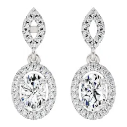 Sparkles Lab Grown Diamond 14k (585) White Gold Earrings for Women-picture-18