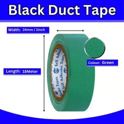 VCR 18 m x 24 mm Waterproof Textile Fibre Green Duct Tape, 24 Rolls Per Pack image 4
