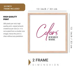 WALLLANE Set of 2 Piece Wood Modern Wall Art With Frame image 3