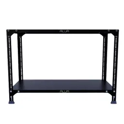 Menage 24x35x15 Inch 2 Shelf Metal Black Slotted Angle Rack-picture-10