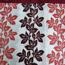 Aura Maroon & Brown Set of 4 Floral Long Door Curtain image 3