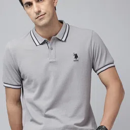 U.S. Polo Assn. Slim Fit Polo Collar Pure Cotton T-shirt-picture-19