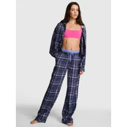victoria's secret intimates Victoria's Secret Blue Boyfriend Flannel Sleep Pyjama image 1