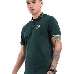 WROGN Men Solid Polo Collar Cotton Slim Fit T-Shirt-image-33