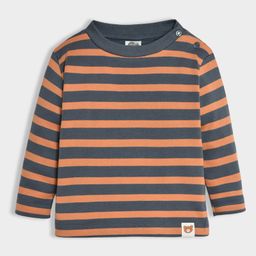 Mi Arcus 100% Cotton Striped Tee -  Grey & Brown-picture-15