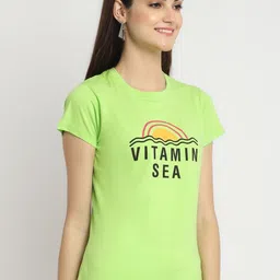 Dreambe Women Typography Printed T-shirt image 3