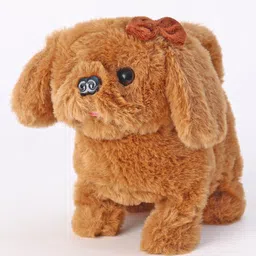 Aarohi Toys Musical Dog Soft Toy Golden Brown- Height 15 cm image 2