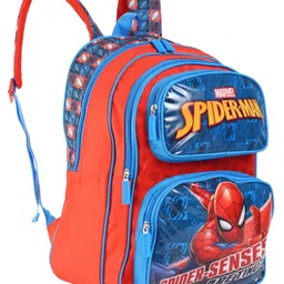 Spider Man Single Compartment School Backpack Blue & Red- Height 16 Inches image 3