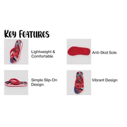 Toothless The Power Text Printed Flip Flops - Red image 3