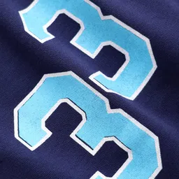 Pine Kids Knit Full Length Lounge Pant With Text Print - Navy Blue image 3