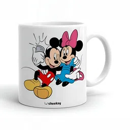 Mr UVD White & Red Cartoon Characters Printed Ceramic Matte Mug 350 ml image 4