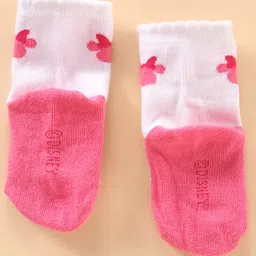 Cute Walk by Babyhug Ankle Length Antibacterial Socks Minnie Mouse Design Pack Of 3 - Multicolor image 5