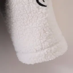 Kookie Kids Full Sleeves Winter Fur Jacket With Text Patch - Blue image 5