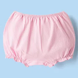 Honeyhap Premium 100% Cotton Knit Floral Printed Bloomers Pack of 3 - Sachet Pink Bright White & Tander Touch image 5