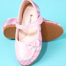 Cute Walk by Babyhug Ballerina With Bow & Pearl Applique - Pink image 5