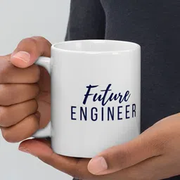 Mr UVD White Typography Printed Ceramic Matte Mug 350 ml image 2