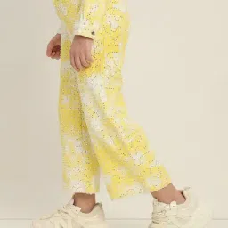 VERO MODA GIRL Lemon Drop Cotton Embellished Pants image 3