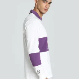 Puma White Cotton Regular Fit Printed Polo T-Shirt image 3