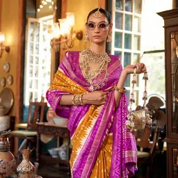 Elora Orange Patola Saree image 2