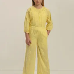 VERO MODA GIRL Popcorn Cotton Embroidery Pants image 4