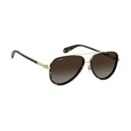 Polaroid Brown UV Protection Aviator Sunglasses for Men image 3