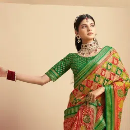 Elora Green Rangkaat Saree image 2