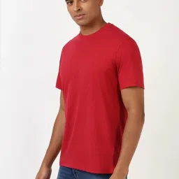 Peter England Red Regular Fit T-Shirt image 3